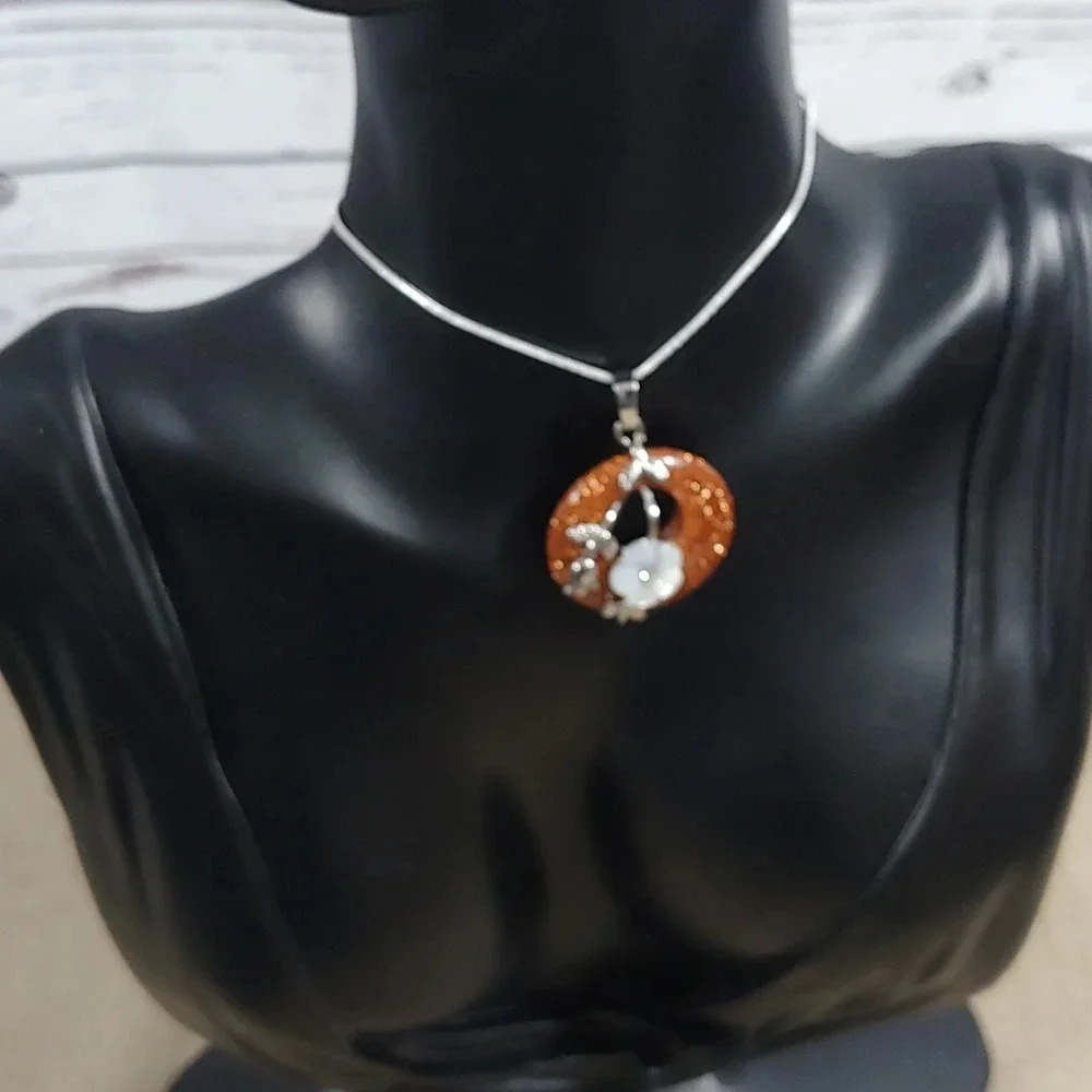 Women's Natural Stone 925 Sterling silver Necklace - Picture 7 of 7